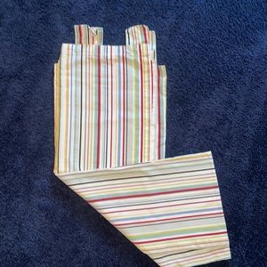 Multicolored stripped curtains